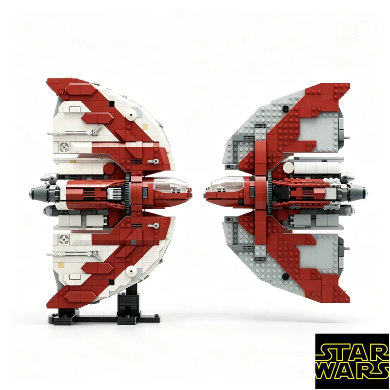 

1378pcs MOC Star Wars Ahsoka Tano's T-6 Jedi Shuttle Spaceship Creative Brick Model Desktop Decoration DIY Toys