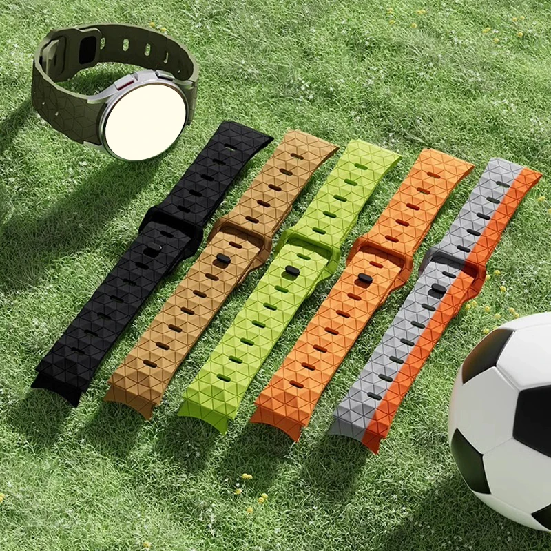 20mm Band for Samsung Galaxy Watch 6 4 5 44mm 44mm/Classic 43mm 47mm Pro Silicone No Gaps correa Bracelet Galaxy watch 6 strap image 5