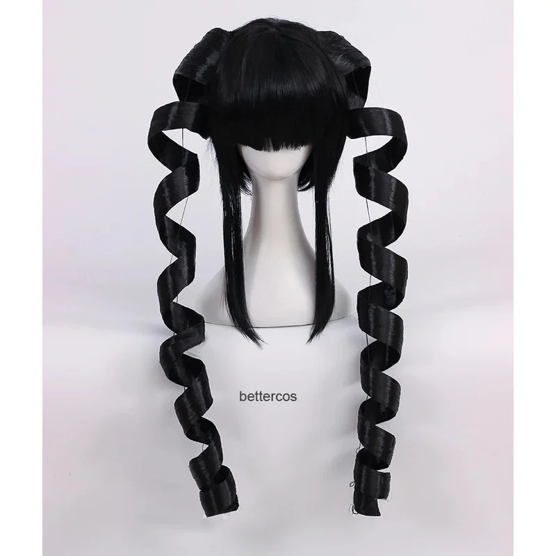 

NewDanganronpa Dangan Ronpa Celestia Ludenberg Косплей Ludenbeck Черный рулон Термостойкие синтетические волосы + шапочка для парика 2025c;5,v'8.d