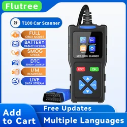 T100 OBD2 Automotive Scanner, Car Diagnostic Scanner, Professional Tool for Check the Car Fault, I/M