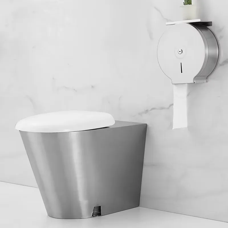 SUS304 Stainless Steel One Piece Floor Mounted Toilet Vandal Resistant Commercial Restroom Fixture for Public Bathroom view 5