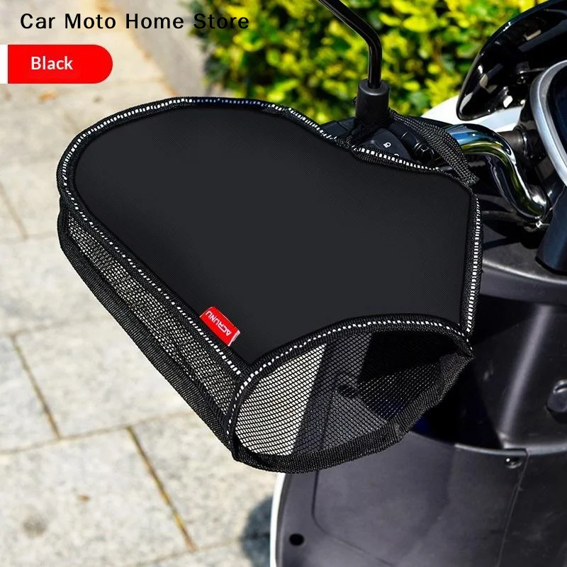 

【DM】1Pair Summer Motorcycle Handlebar Muffs Sun Protection Gloves Breathable Waterproof Oxford Cloth Mesh Riding Gloves