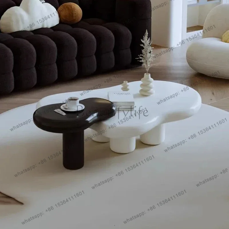 Factory Direct SalesDesign Living Room Coffee Table Trau High End Modern Nordic Coffe Table Mesa Lateral White Mesa De Centro Fu
