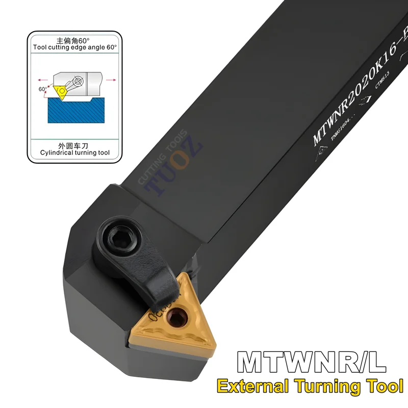 

TUOZ MTWNR MTWNL External Turning Tool MTWNR2020K16 MTWNR2525M16 MTWNL2020K16 MTWNL2525M16 CNC Holder Lathe Cutter TNMG Inserts