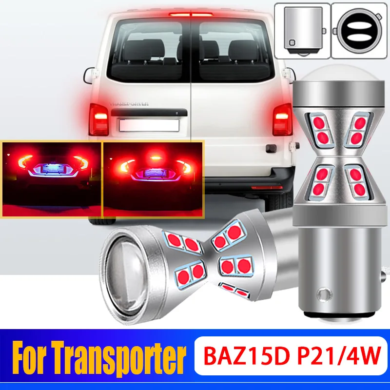 2Pcs Canbus No Error P21/4W 566 LED Stop Brake Light Bulbs BAZ15d Lamps For VW Transporter / Caravelle 2.0 TDI 4motion 2010-2018