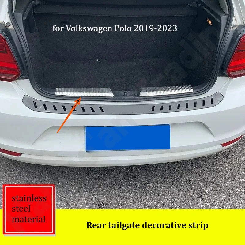 for Volkswagen Polo 2019-2023 Trunk protective panel/rear tailgate decorative strip/exterior decorative items/auto parts