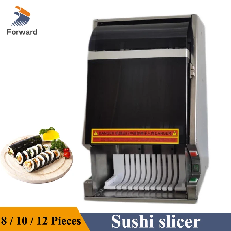 

Commercial Sushi Cutter Slicer Automatic Sushi Roll 8 / 10 / 12 Pieces Rice Roll Cutting Machine Customization