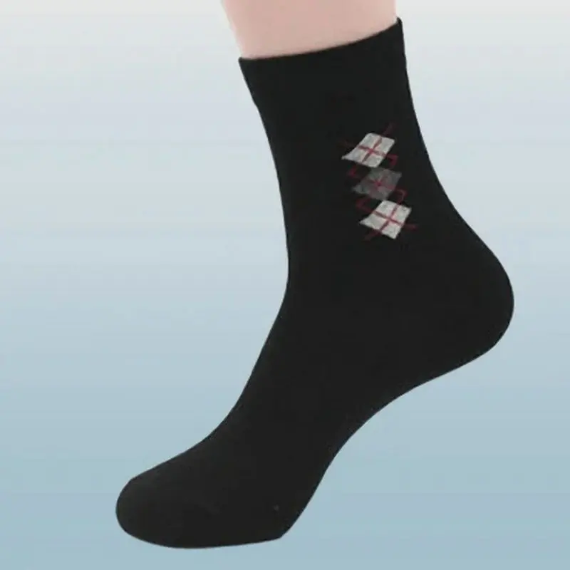 Chaussettes en coton respirant pour hommes, style petit diamant, quatre saisons, haute qualité, 5/10 paires, 2024