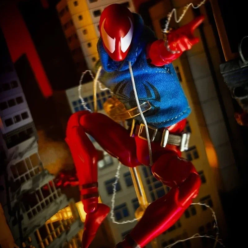 En stock CT186 Scarlet Spider Man Anime figura de acción moda exquisita decoración de escritorio juguete sorpresa niño juguete de cumpleaños regalos