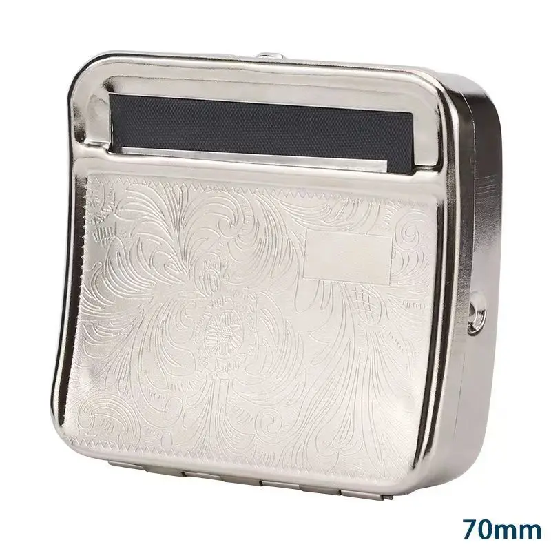 70/78MM Portable Mini Metal Machines Tobacco Roller Cigarette Case Manual Rolling Box Storage Cigarette Maker Smoking Tool