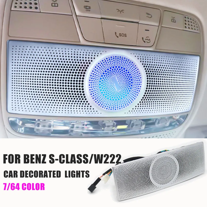 

64 Colours LED Air Vents For Mercedes Benz S-Class W222 S400 S450 S320 S350 2014-2020 Interior Ambient Ligh Decorative Lamp