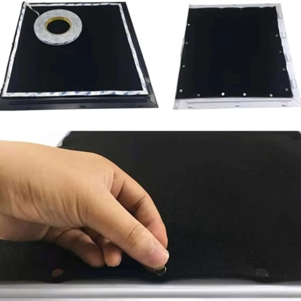 2pcs DIY Computer Dust Filter Mesh 500*400*3mm/5mm Density PC Case Fan Cooler Cabinet Filter Dustproof Cover Sponge 60PPI Black