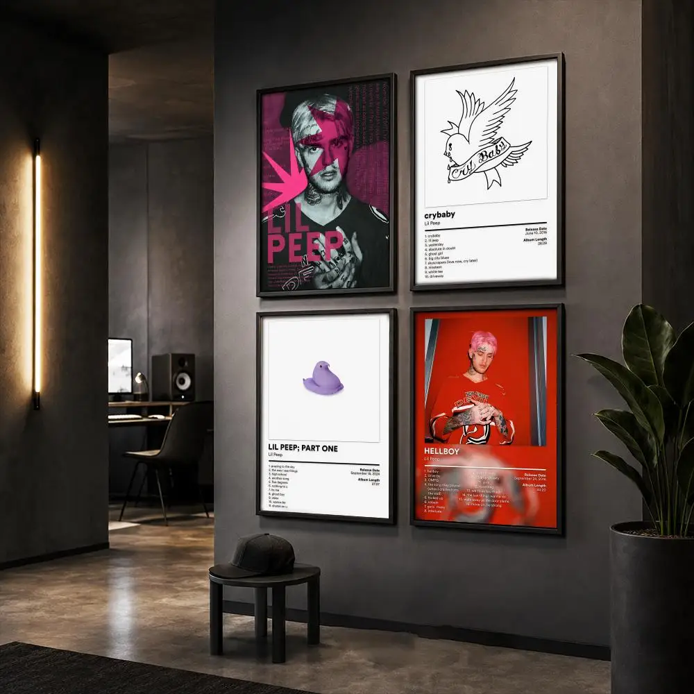 Singer Music album Lil P-Peep Poster HD Wall Art Wall Stickers Home Living Room Bedroom Bar Office Decor Prints