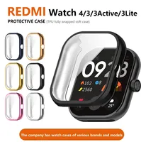 TPU Screen Protector Cover For Xiaomi Redmi Watch 3 Active/Lite Smart Watchband Case Protective Shell for Xiaomi Redmi Watch 4 3