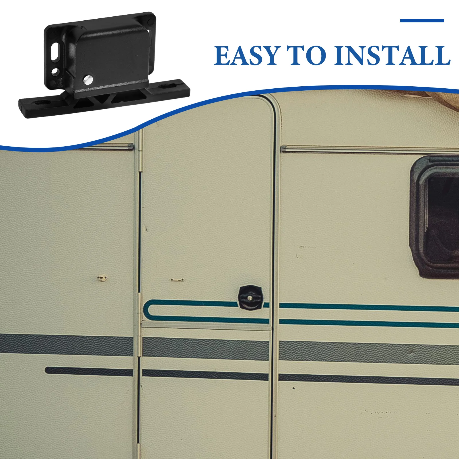 

1 set Car Hook Lock Camper Keyless Door Retainer Motorhome Cabinet Latch Drawer Catch RV Accessories ABS Hardware for Trailer