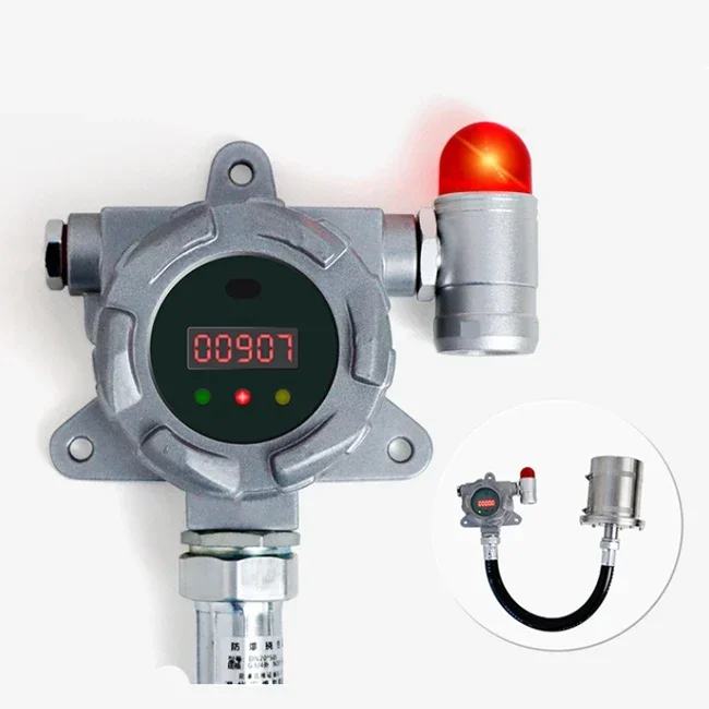 Explosion-Proof LEL Methane Telemetry Leak Detector Sound & Light Alarm