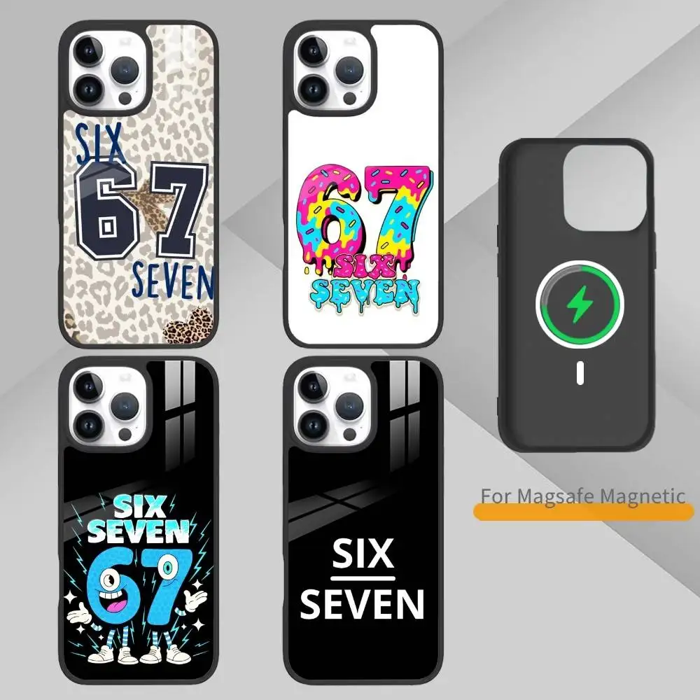 

Six Seven F-67 Phone Case For iPhone 17,16,15,14,13,Pro,Max,Plus,Magnetic For Magsafe Wireless Charging