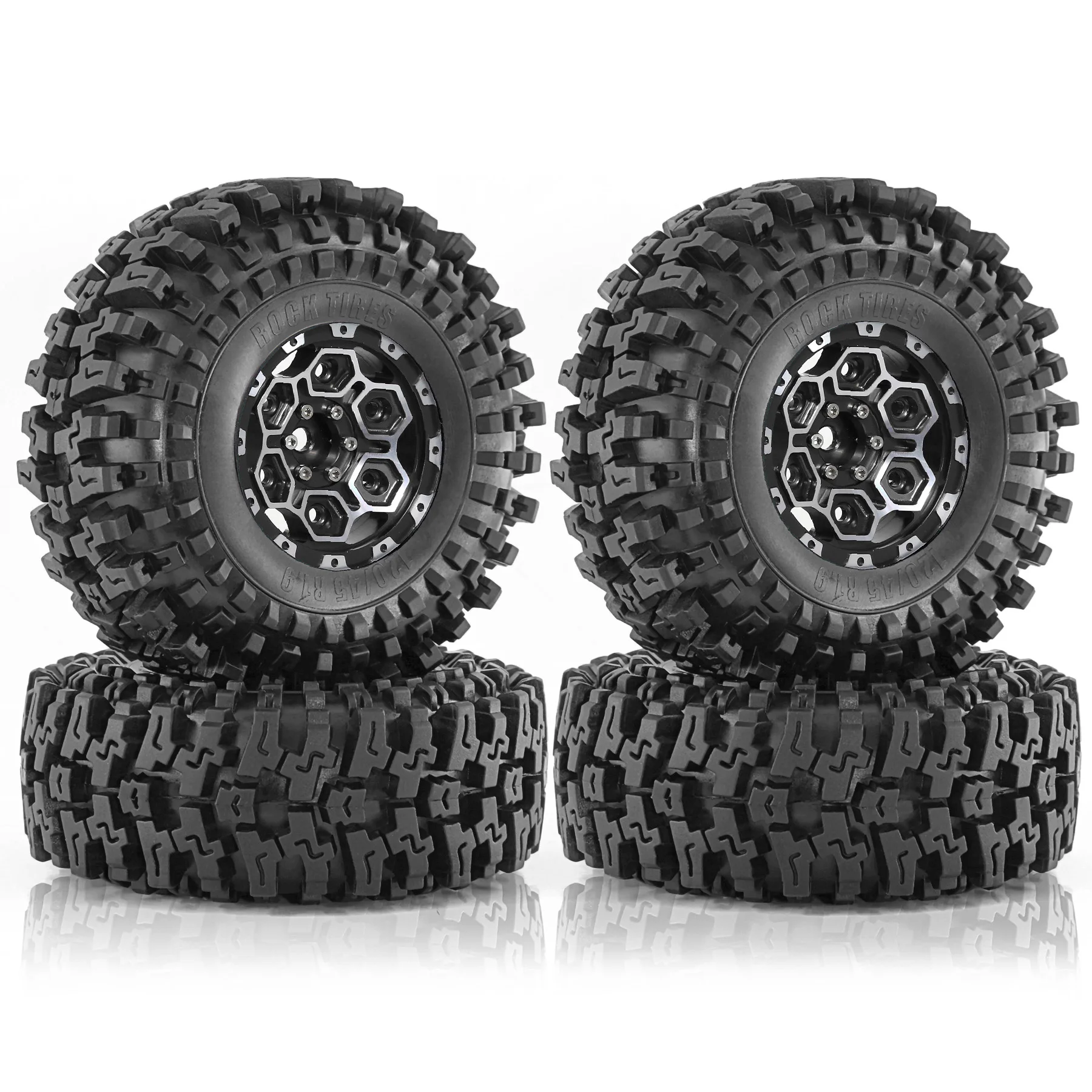 

Алюминиевые колеса 1,9 с замком, мягкие резиновые шины для радиоуправляемого гусеничного автомобиля 1/10 SCX10 II 90046 SCX10 III AXI03007 TRX4