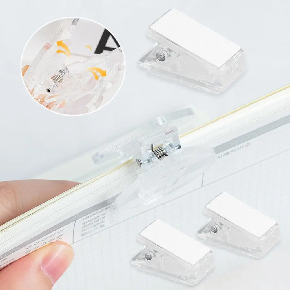 Réinitialisation Auto-Adhésif Transparent pour Tapisserie Murale, Rideau de Douche, Maison, Bureau, Photo, Papier, Document, Affiche, Cintre Collant, Pince à Ressort, 100 Pièces
