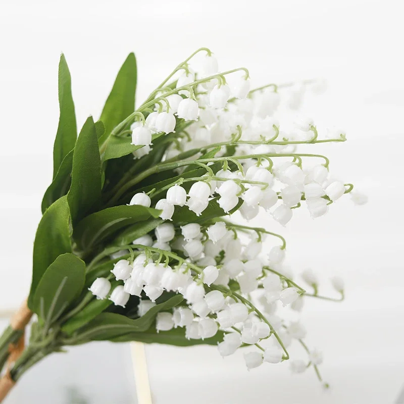 

Kahaul Artificial Flower Bellflower Lily Valley Flower Plastic Home Scrapbooking Christmas Decoration Wedding Party Green Plant