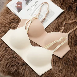 Women's Push Up Bra Seamless Underwear For Women Lingerie Breathable Front Closure No Steel Ring Brassiere Invisible Sports Bra