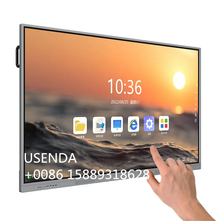 

55 65 75 86 Inch 4k LCD Flat Panel Touch Screen All in One PC OPS smart board interactive whiteboard