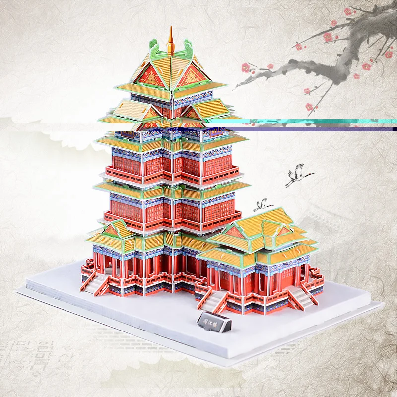 Ancient architecture 3D puzzle drawing assembly DIY model toys children's games world building puzzle educational toys gift P017