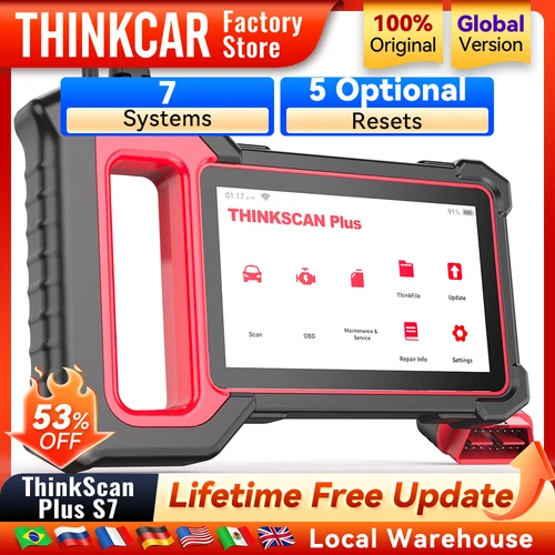 THINKCAR Thinkscan Plus S7 S6 S4 Obd2 Escáner Herramientas de diagnóstico de automóviles Escáner automotriz Herramienta de diagnóstico automático Lector de códigos 28 reinicios