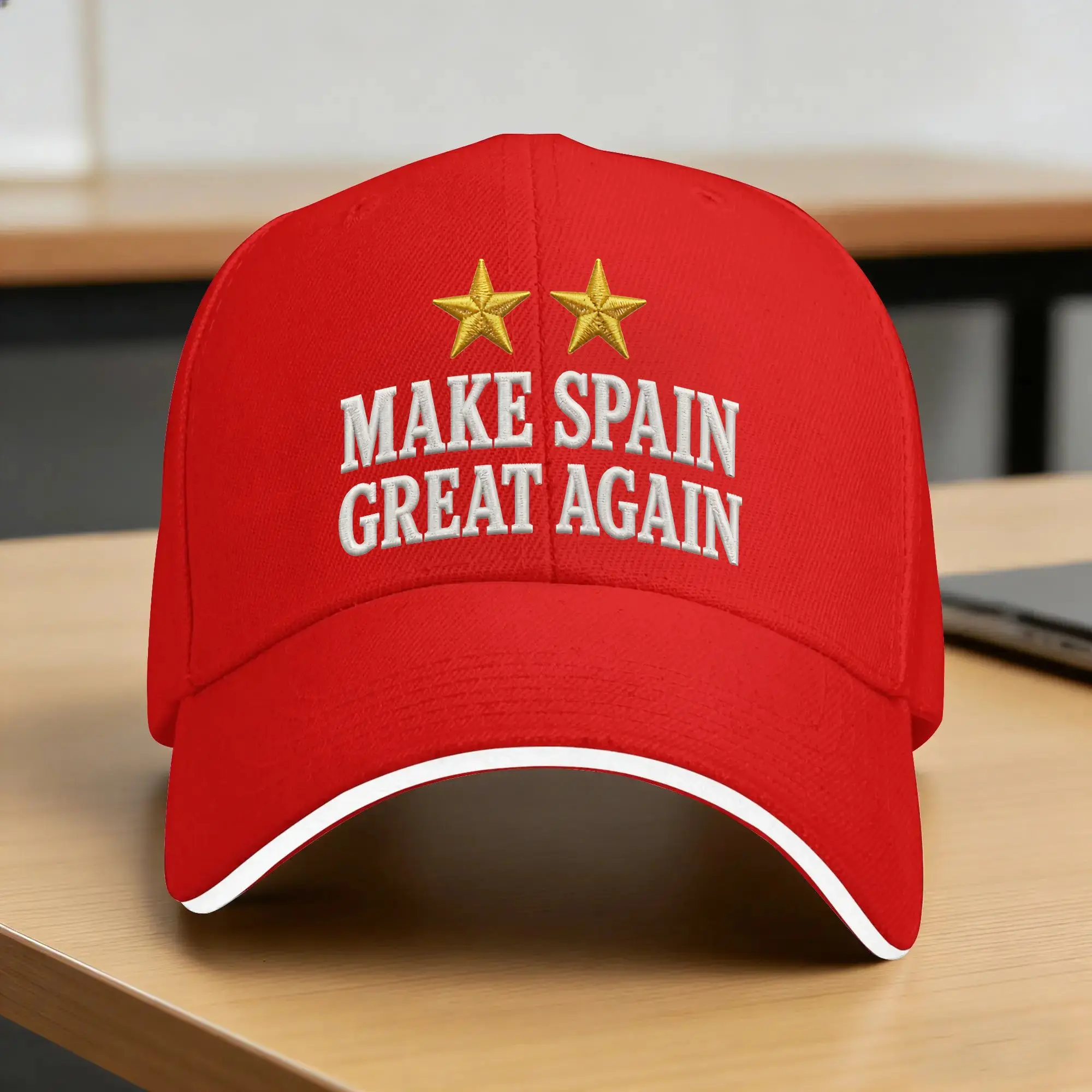 Baseball Cap MAKE SPAIN GREAT AGAIN TWO STARS Outdoor Gym Trucker Hat For Men Women Sunscreen  Classic Snapback Cap