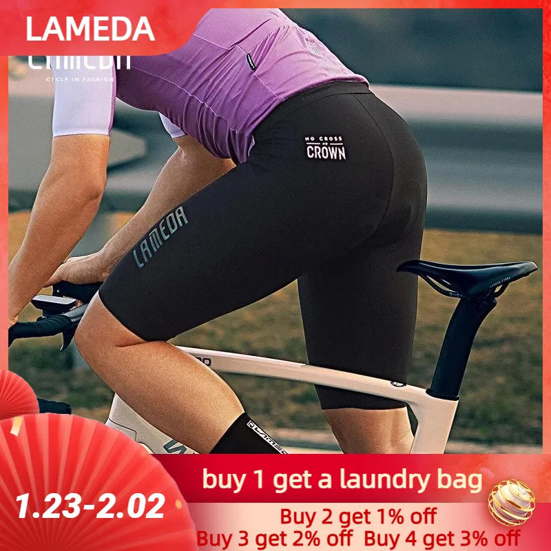 Lameda Bicycle Pants Anti-slip High Elastic Shorts For Men Breathable 5d Padded Gel Shock Absorption Mtb Road Bike Pants