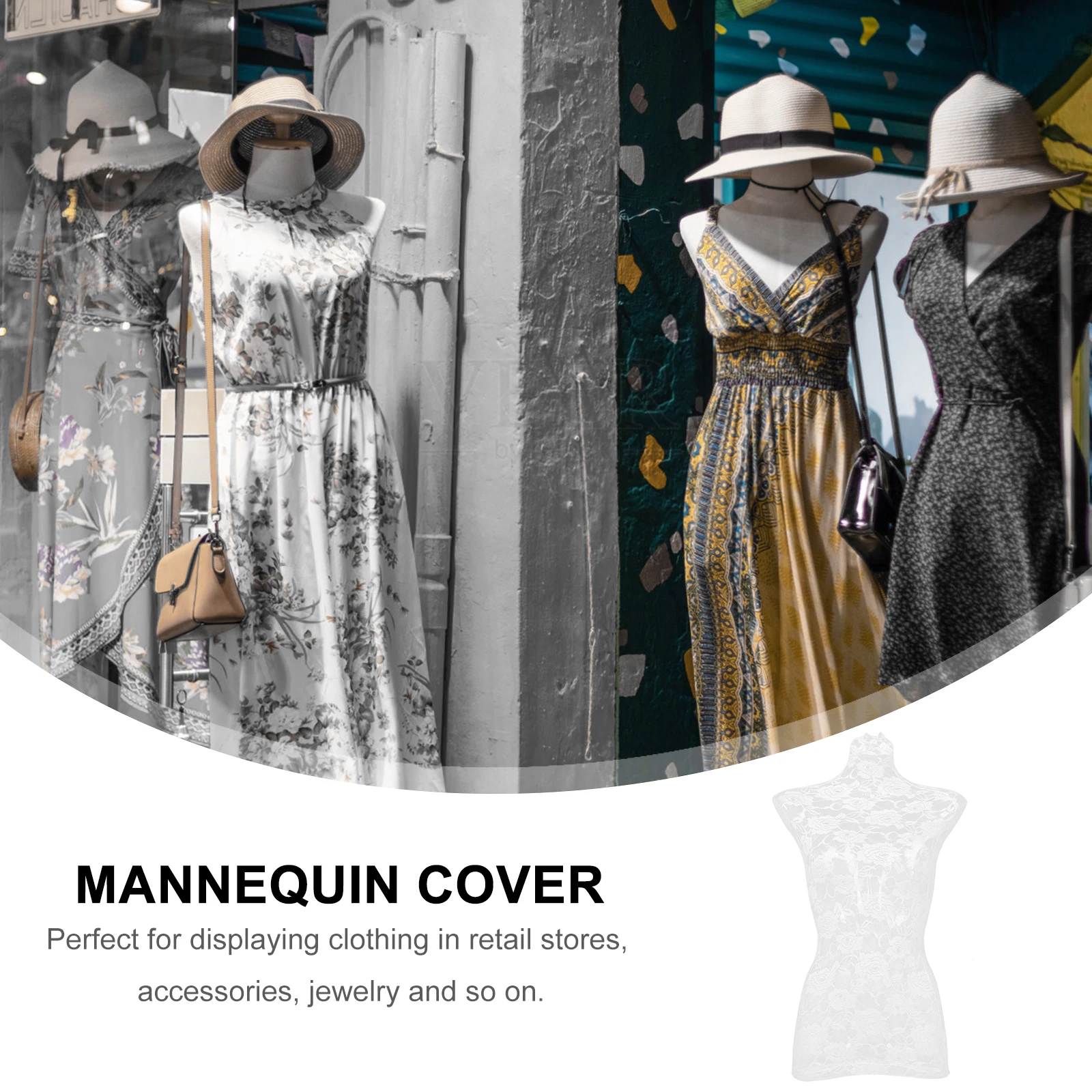 

Model Lace Cover Mannequin Cloth Decoration Body Adjustable Dress Form Women Fabric Fake Sewing Mannequins Covers