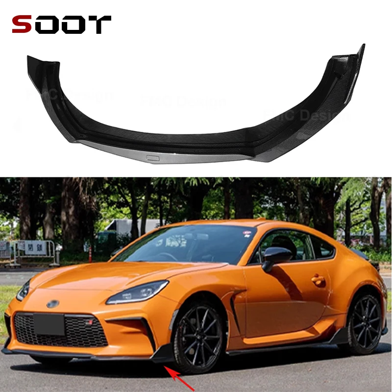 

For Toyota GR86 BRZ ZD8 2020-2023 Car Front Bumper Splitter Front Lip Chin Spoiler Diffuser Carbon Fiber Parts Upgrade Auto Part