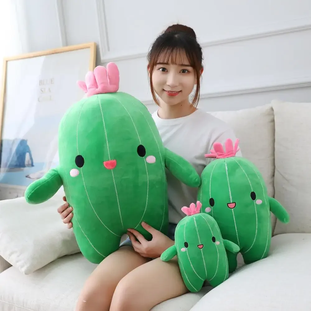 1pc 55CM Cartoon Cactus Plush Toys Kawaii Stuffed Soft Plant Dolls for Children Baby Kids Toys Birthday Decoration Gifts Pillow