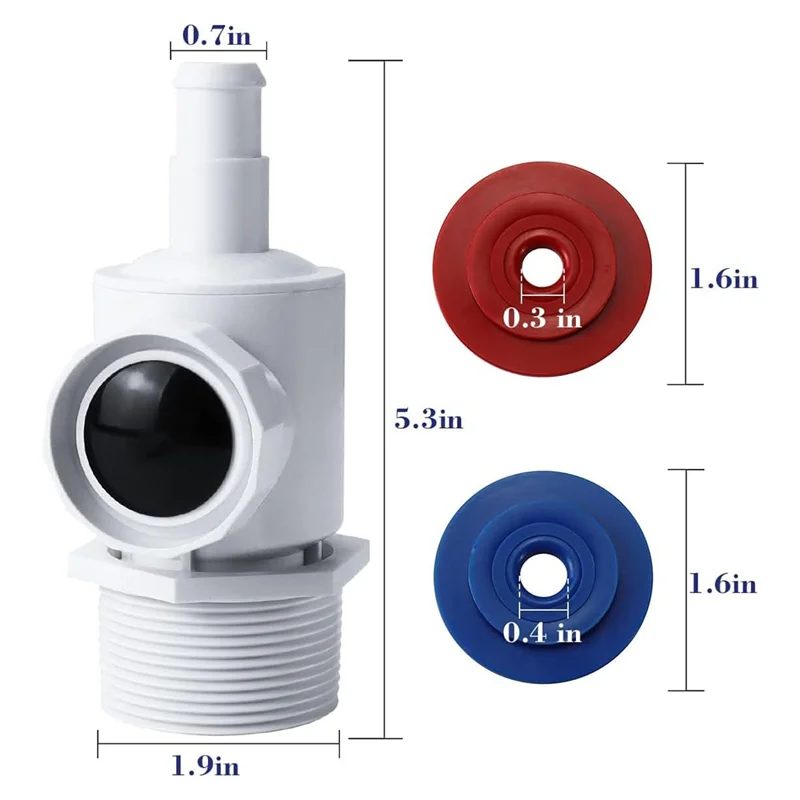 

Pool Cleaner Universal Wall Fitting UWF Connector Assembly 9-100-9001 for Zodiac Polaris 280 380 3900 Pool Cleaners HOT