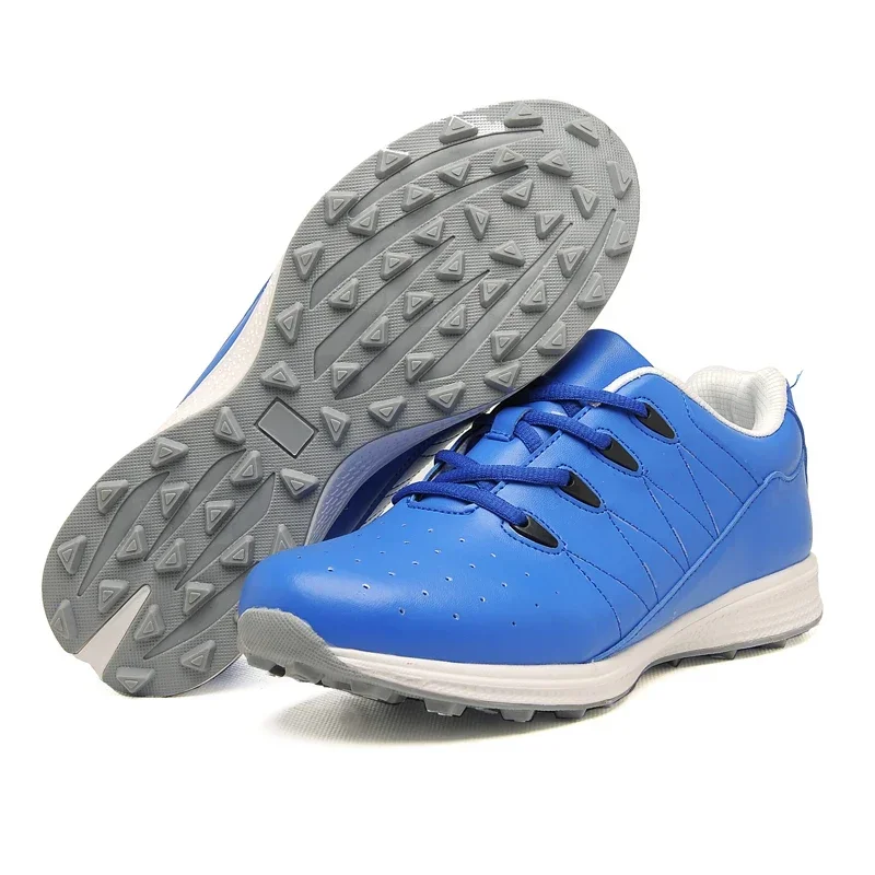 

Waterproof Men Leather Golf Shoes Non-slip Spikeless Golf Sneakers Lace up Outdoor Golfing Sport Trainers Athletic Sneakers