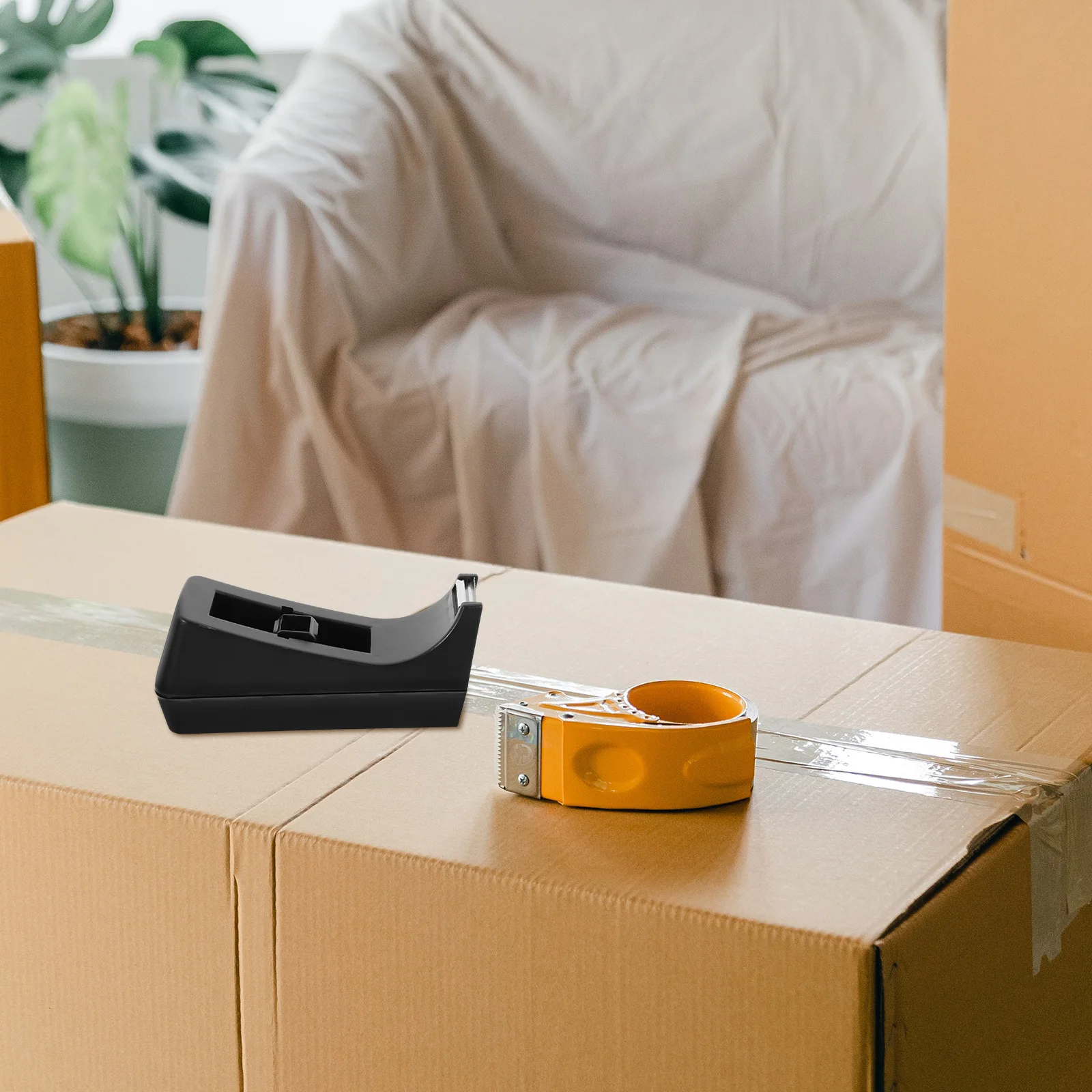 Small Dispenser Desktop Cutter For Office School Home Use Decorative Stand Package Tape Dispenser Tape Holder For Desk