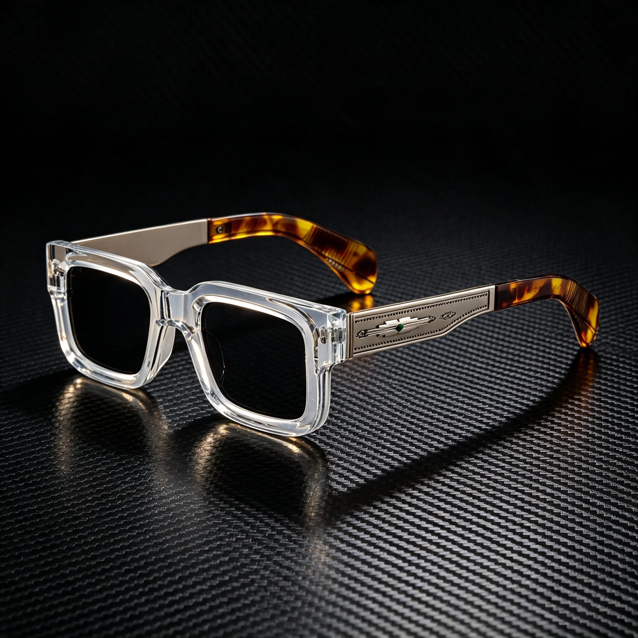 Men's Vintage Square Sunglasses, Luxury Metal Temple Thick Frame Fashion Shades, Outdoor Casual Retro Eyewear for Men