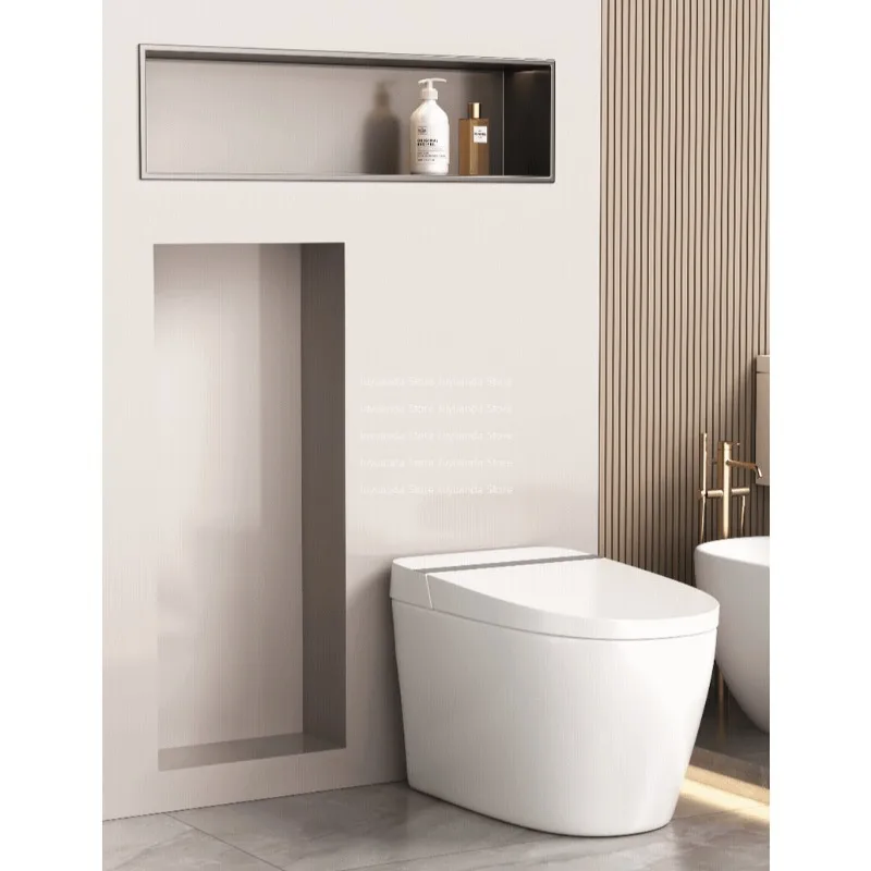 Built-in Concealed Toilet Brush Rack Tile Built-in Cabinet Stainless Steel Toilet Trash Can Embedded