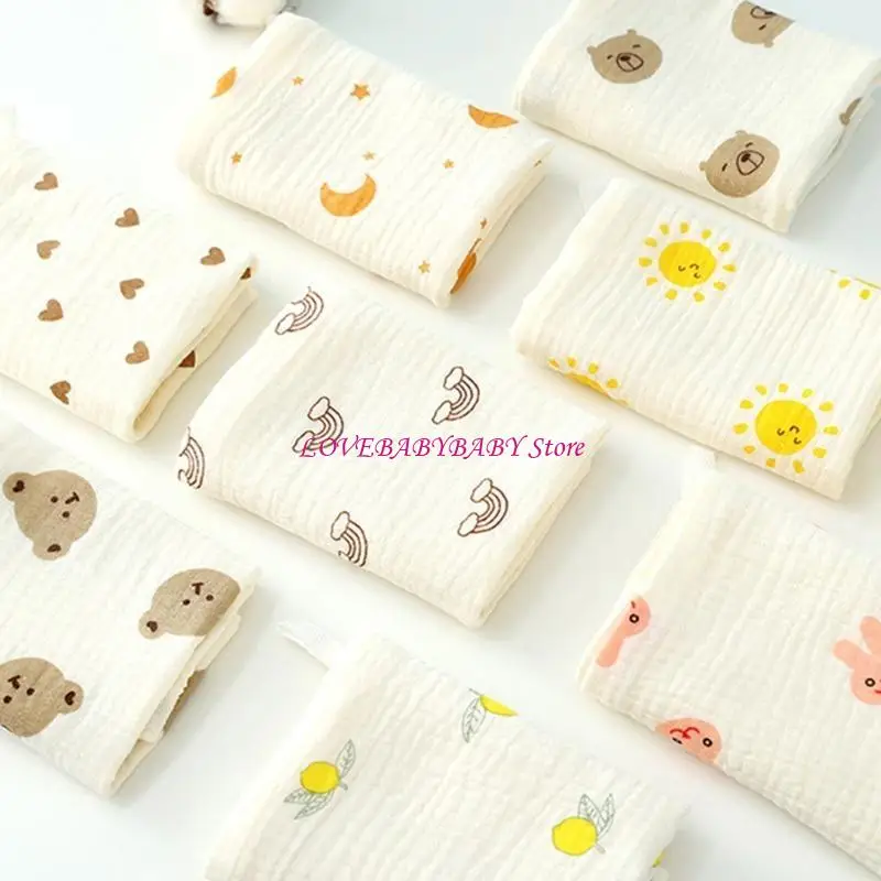 ผ้าขนหนูทารกแรกเกิดที่ใช้ซ้ำได้นุ่ม 4 ชั้นการ์ตูนเด็กซักผ้าฝักบัวของขวัญ 4xbc