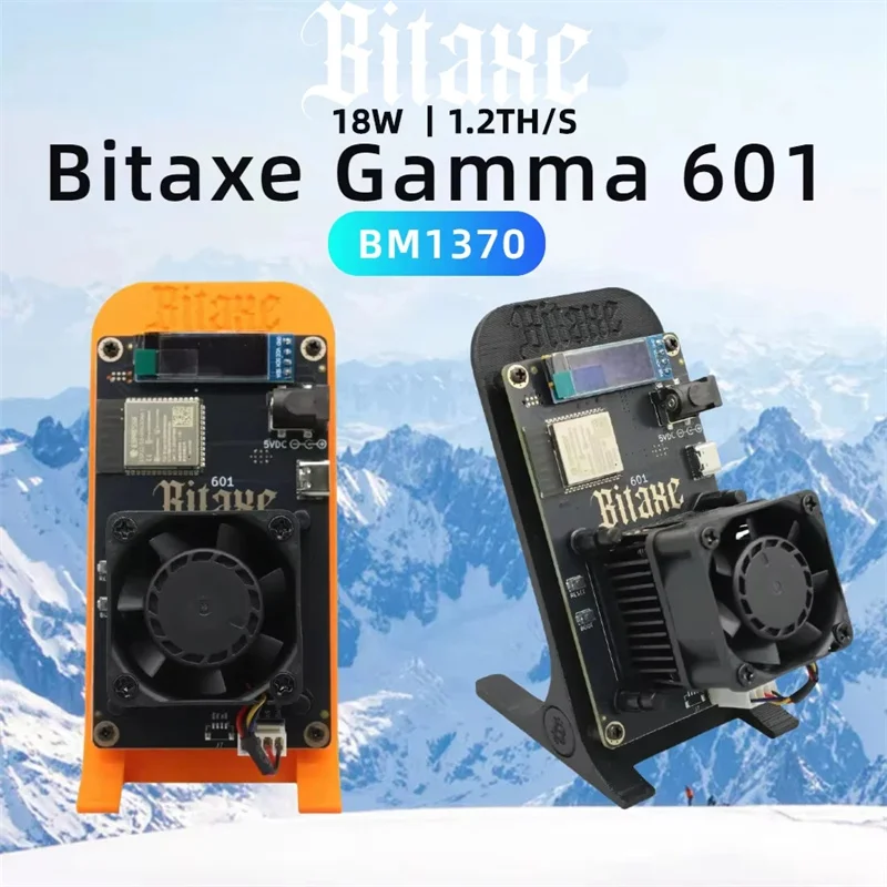 Bitaxe Gamma 601 Bitcoin Miner Baru, Bitaxe Miners 1.2T Asic Chip Dari Antminer S21 Pro BTC Miner Dengan Bracket Colokan EU