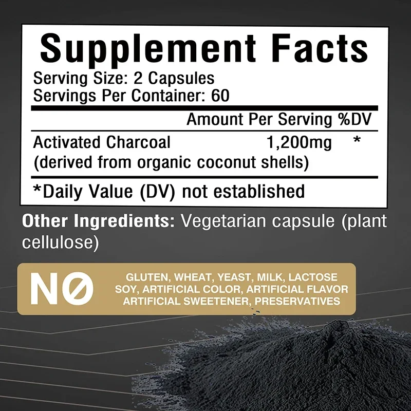 Activated Charcoal - Detoxification, Accelerated Metabolism, Nutrient Digestion & Intestinal Health