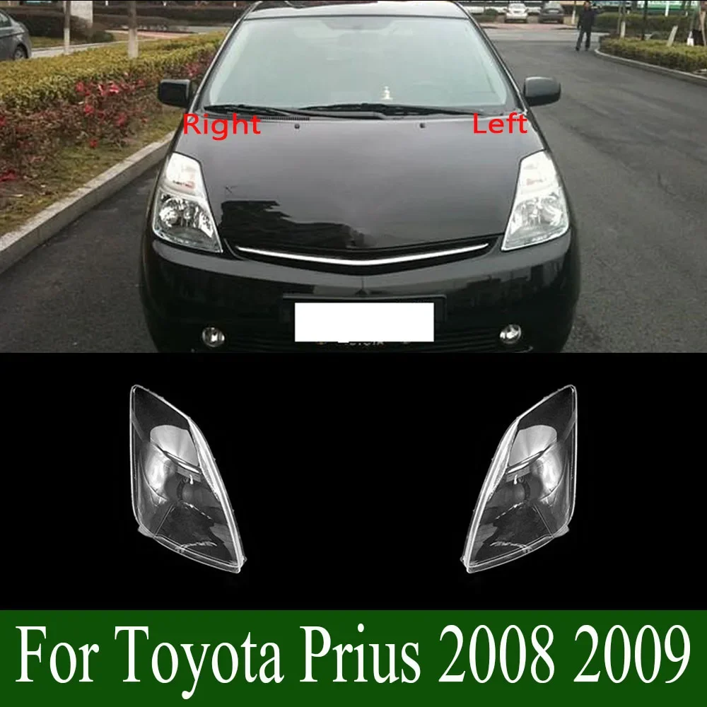 

For Toyota Prius 2008 2009 Front Headlamp Plexiglass Headlights Shell Cover Transparent Lampshades
