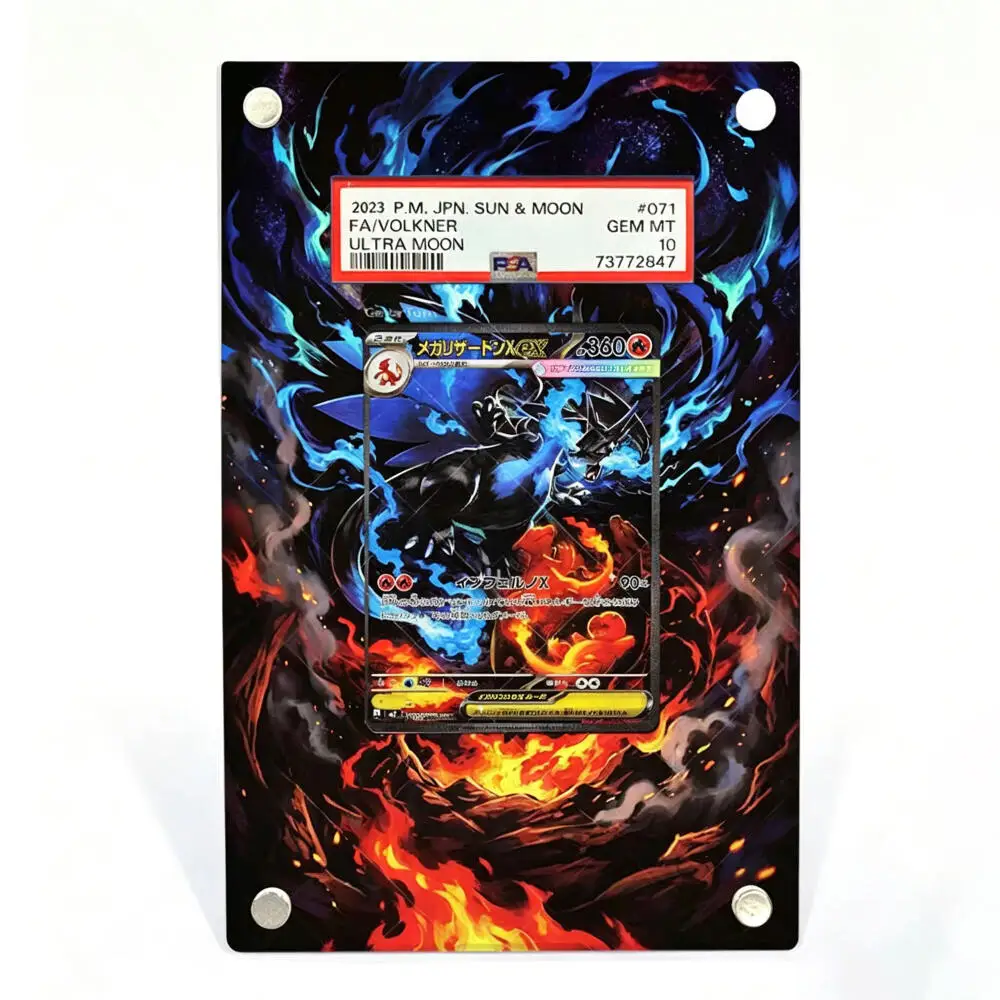 

Ptcg Diy Psa Acrylic Charizard Magnetic Expand Card Protective Cover Cute Cartoon Anime Classics Game Collection Display Stand