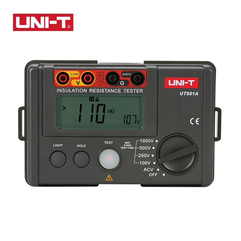 UNI-T UT501A 絶縁抵抗テスター 1000V メガオーム計 5GΩ オーム