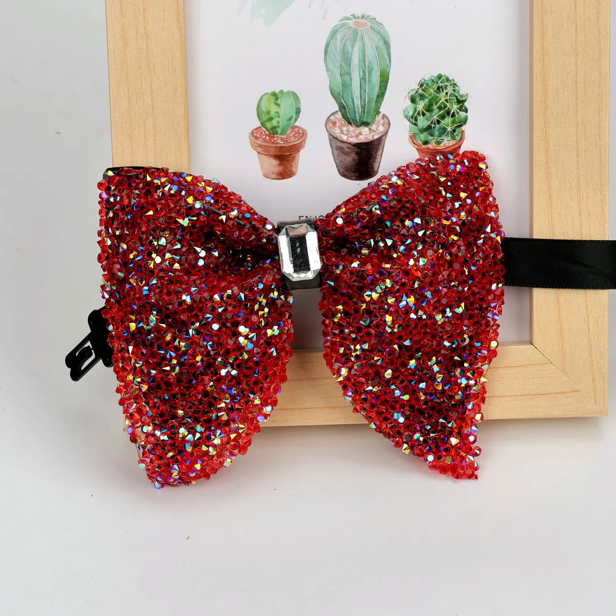 New Fashion Luxury Rhinestone Big Bowtie Black Golden Shiny Large Bow Tie For Men Business Wedding Party Ties Gift Accessories