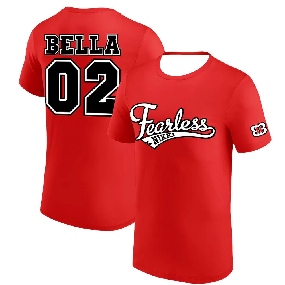 Nikki Bella Fearless T-shirt Crewneck Short Sleeve Sport Tee Men Women Outdoor Streetwear Tops