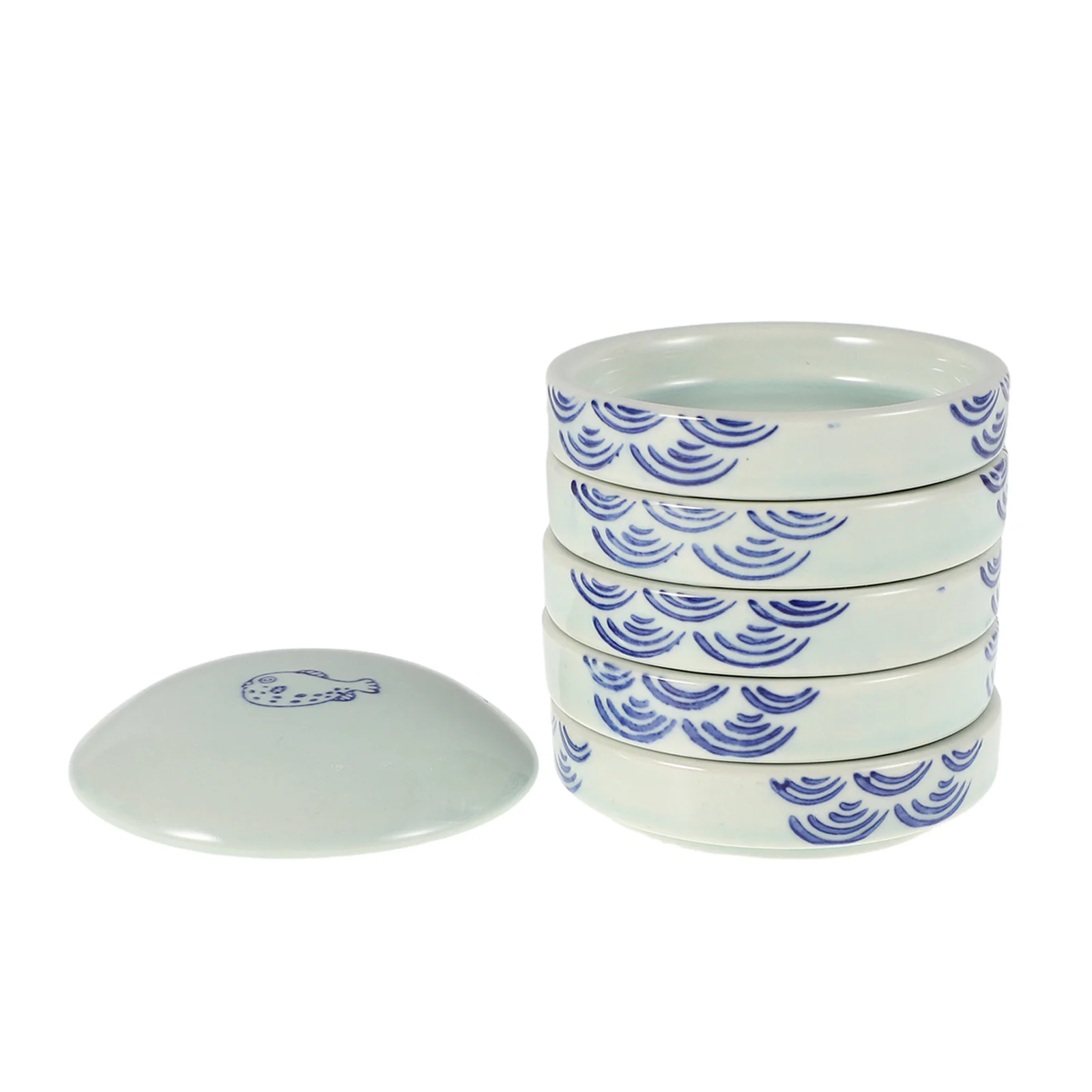 السيراميك 5 طبقة تكويم صينية الطلاء المائية الصباغ خلط لوحة مع غطاء الخط الصيني الحبر مجموعة الفخار البليت #5