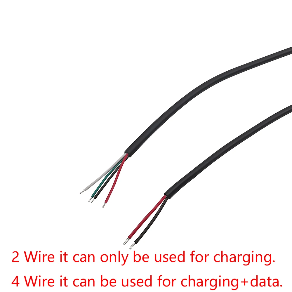 0.3m 1m 2m 5V USB kabel zasilający 2P 4P USB 2.0 żeński drut malarski wtyczka Jack ładowarka przewód ładujący przedłużacz złącze DIY