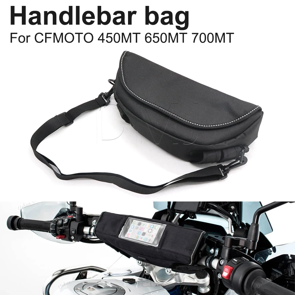 For CFMOTO 1000MT-X 1000MTX 450MT 650MT 700MT Motorcycle Handlebar Travel Bag Motorcycle Waterproof Handlebar Storage Bag
