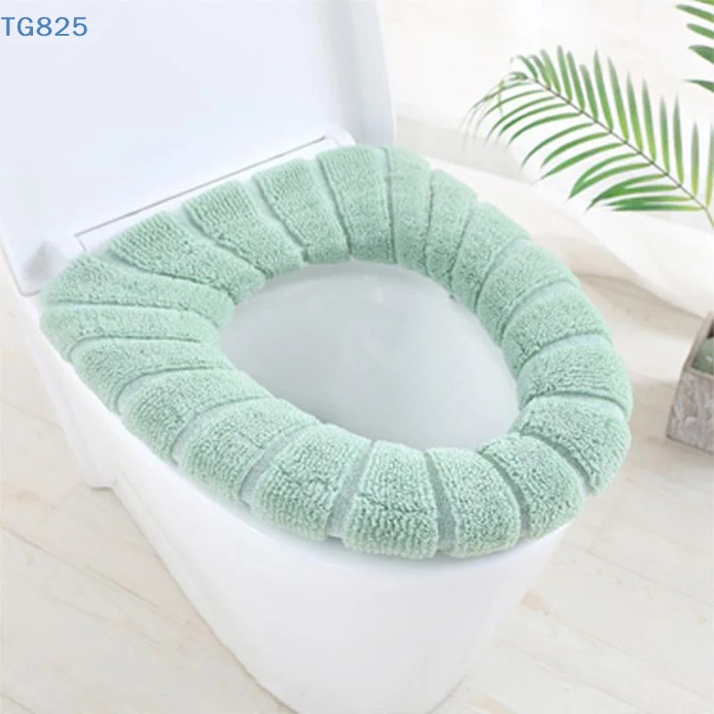 【AN】1Pcs Bathroom Toilet Seat Cover Soft Warmer Washable Mat Cover Pad Cushion Seat view 5